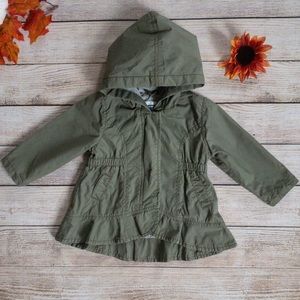 Old Navy Forest Green Hooded Baby Jacket 6-12 M